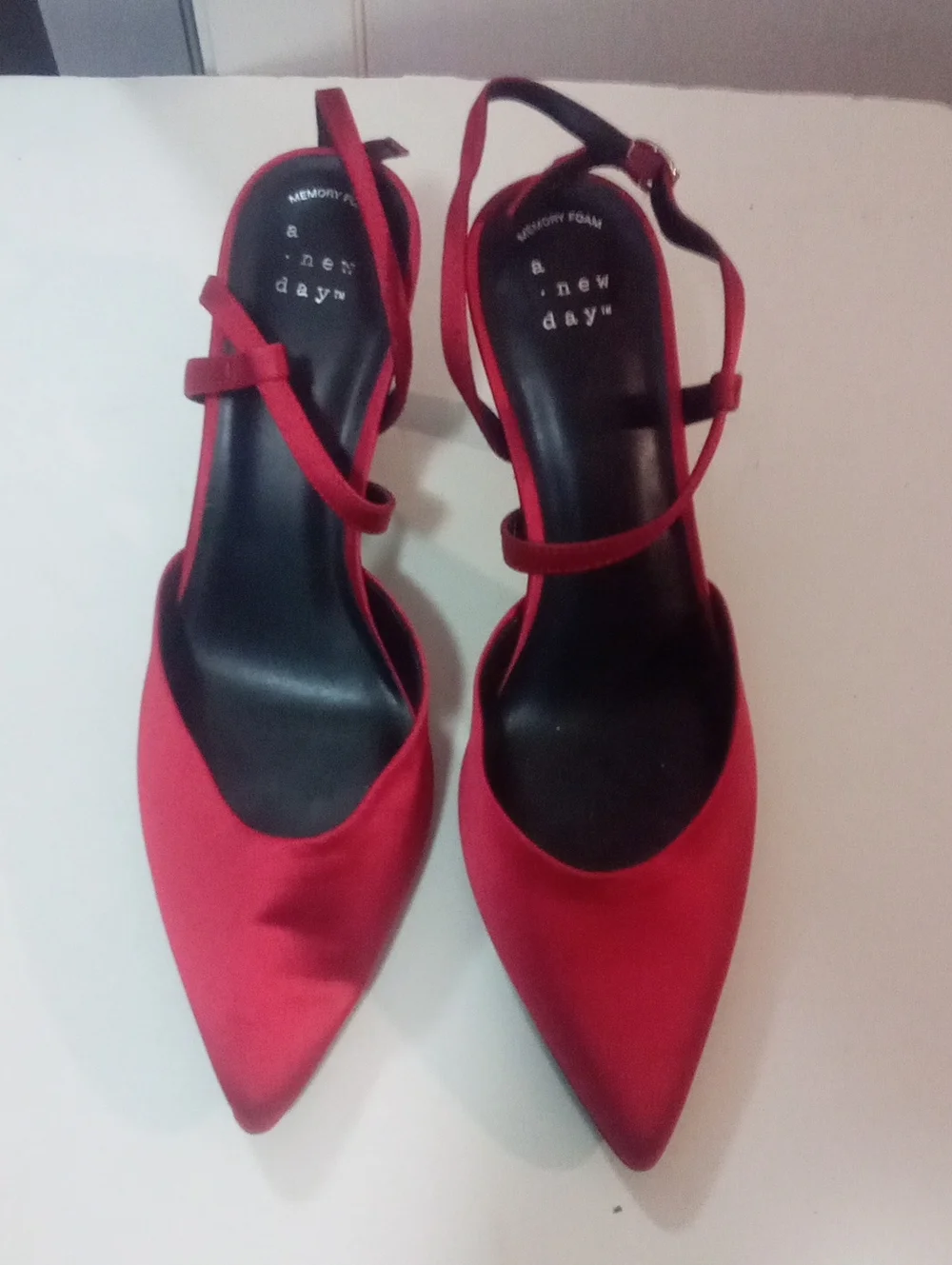 a new day Red Pointed Slingback Heels
